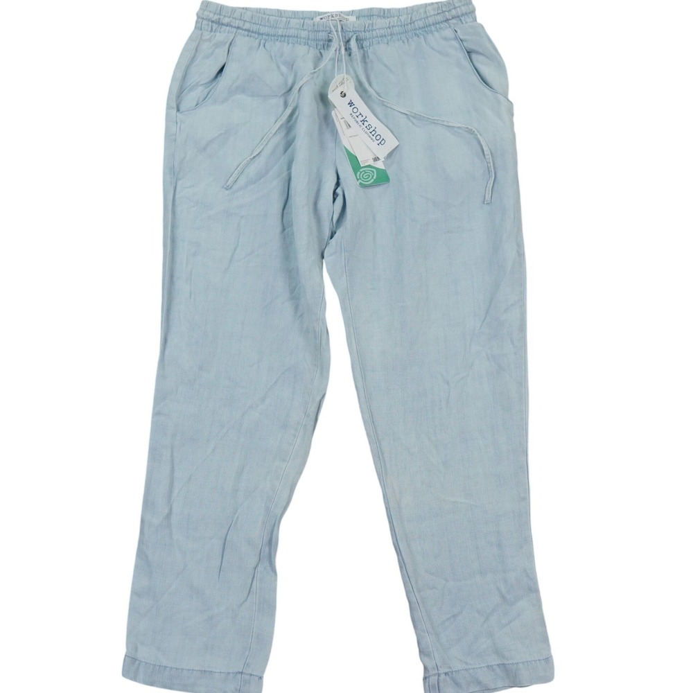Workshop Republic Clothing Pants Womens‎ S Light Blue Tencel Relaxed Casual New
